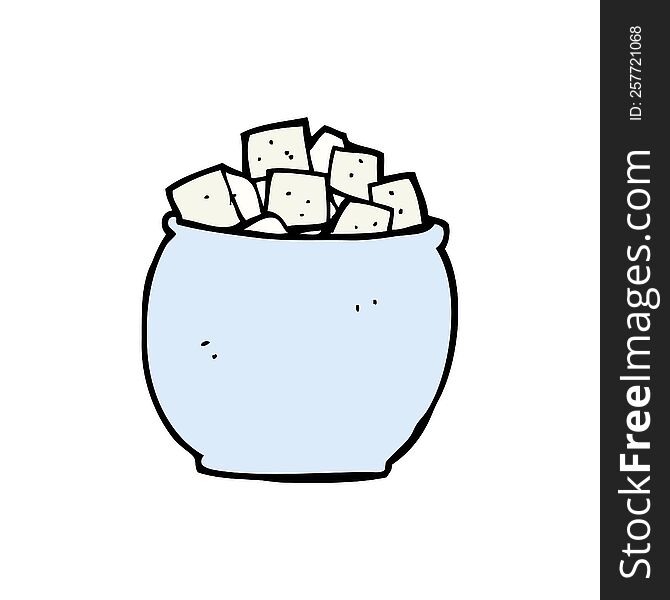 cartoon sugar cubes