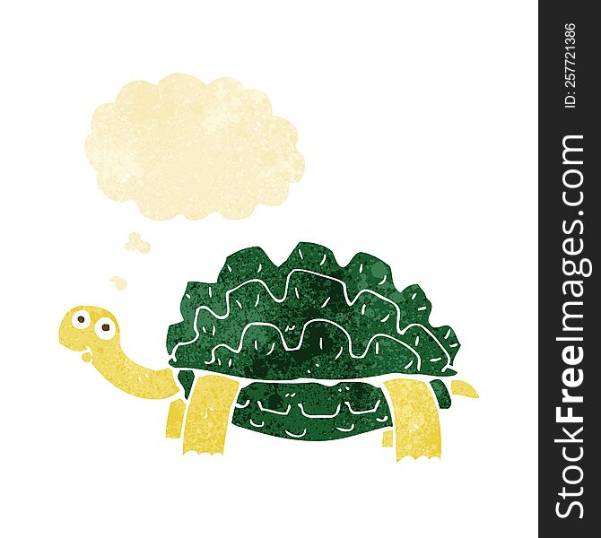Cartoon Tortoise With Thought Bubble
