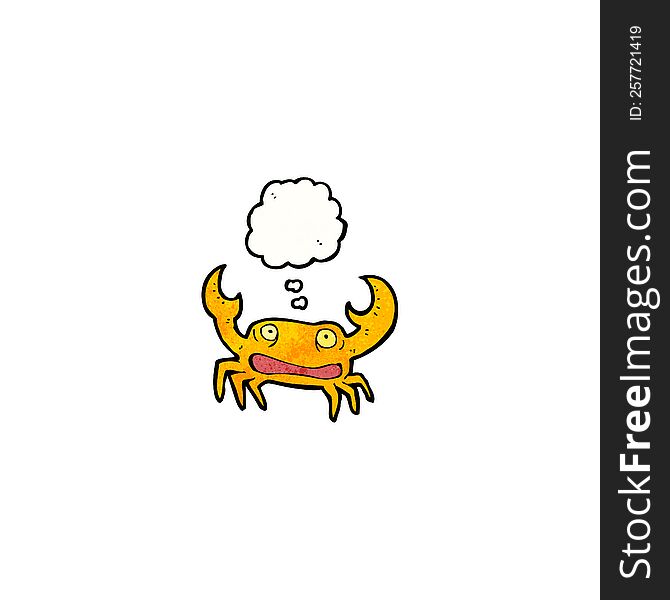 Cartoon Crab With Thought Bubble