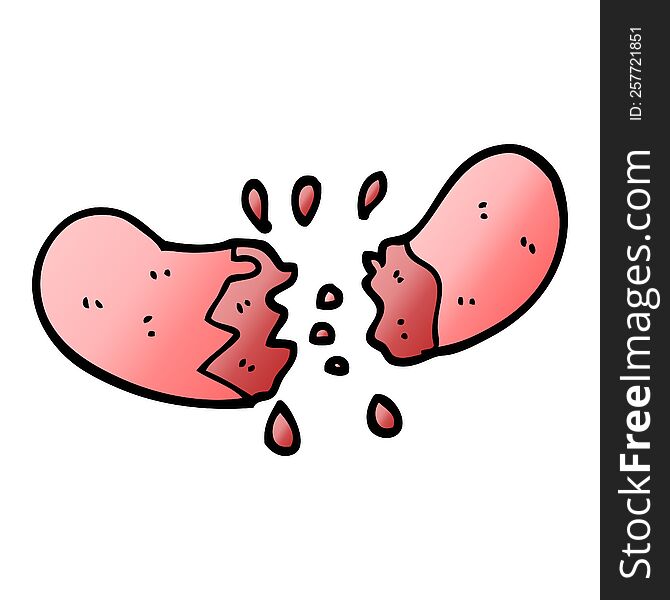 vector gradient illustration cartoon sausage