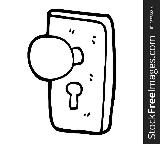 line drawing cartoon key hole