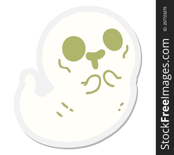 Spooky Cute Halloween Ghost Sticker