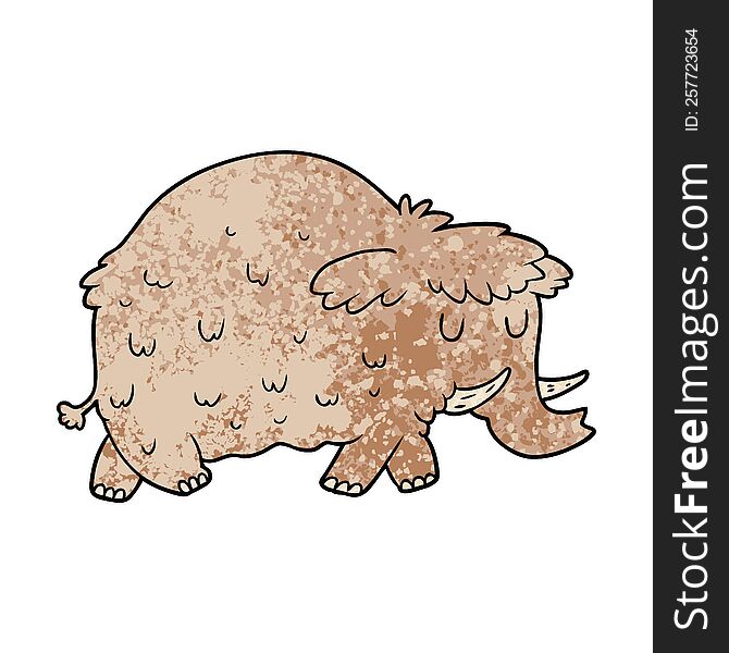 cartoon prehistoric mammoth. cartoon prehistoric mammoth