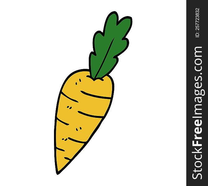cartoon doodle organic carrot