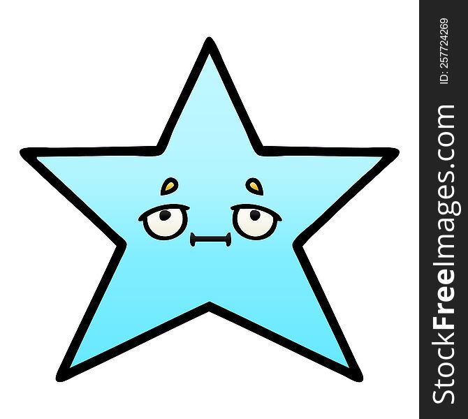 Gradient Shaded Cartoon Star Fish