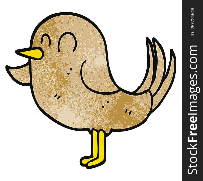 Cartoon Doodle Garden Bird