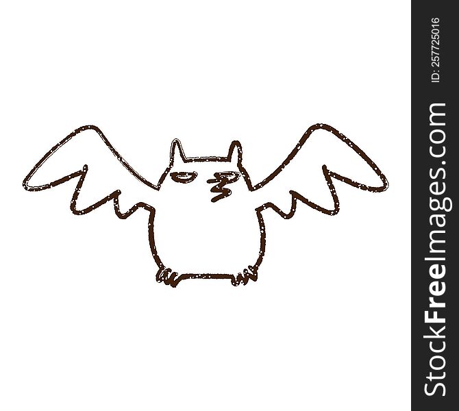 Bat Charcoal Drawing