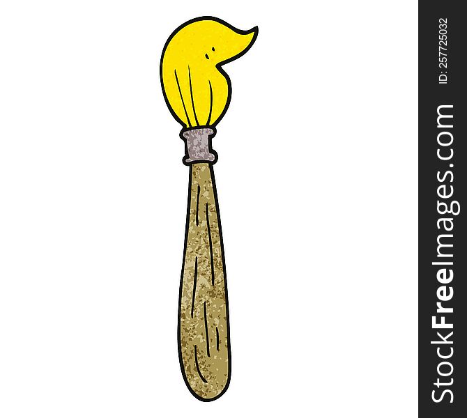 cartoon doodle paint brush