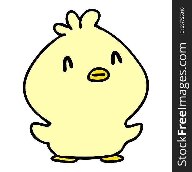 cartoon of a happy little chick