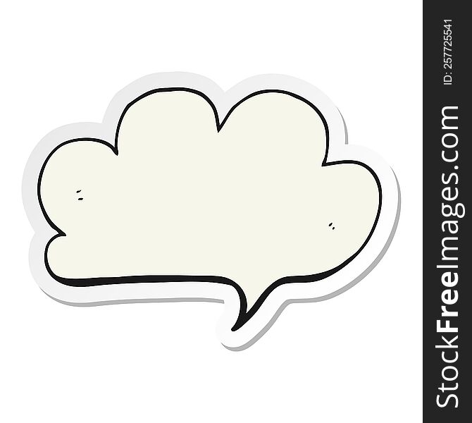 Sticker Of A Cartoon Cloud Speech Bubble
