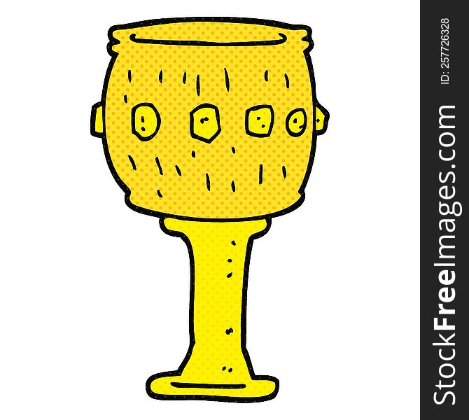 freehand drawn cartoon goblet