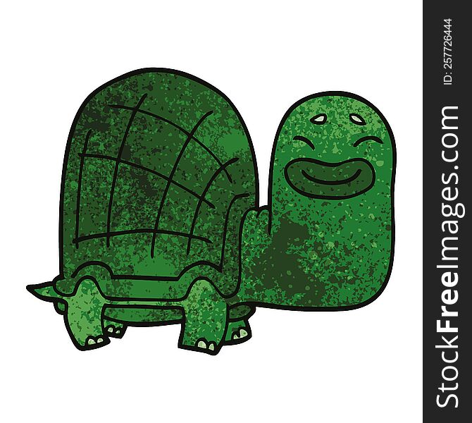 cartoon doodle happy turtle
