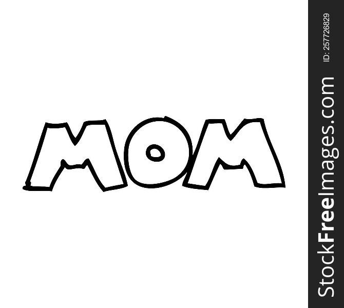 Cartoon Word Mom