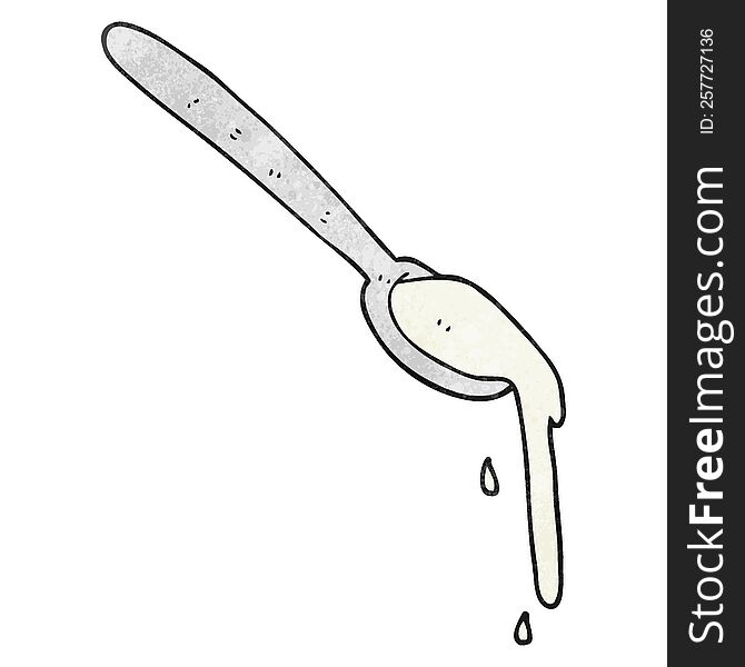 freehand textured cartoon spoonful