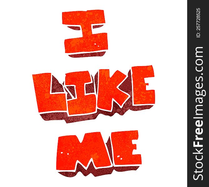 Retro Cartoon I Like Me Symbol