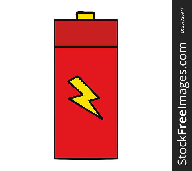 cute cartoon of a electrical battery