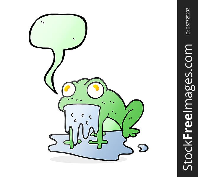 Speech Bubble Cartoon Gross Little Frog