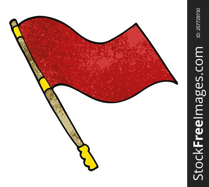 cartoon doodle flag