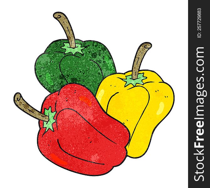 freehand drawn texture cartoon peppers
