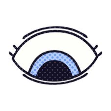 Comic Book Style Cartoon Eye Looking Down Royalty Free Stock Photography