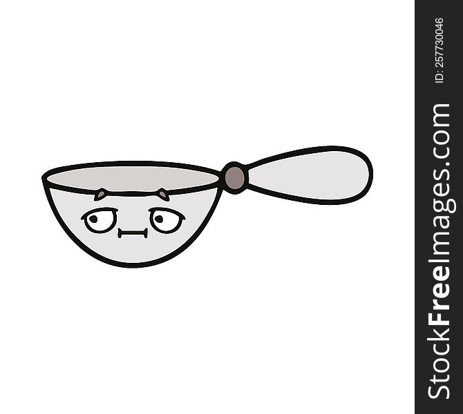 cute cartoon of a measuring spoon. cute cartoon of a measuring spoon