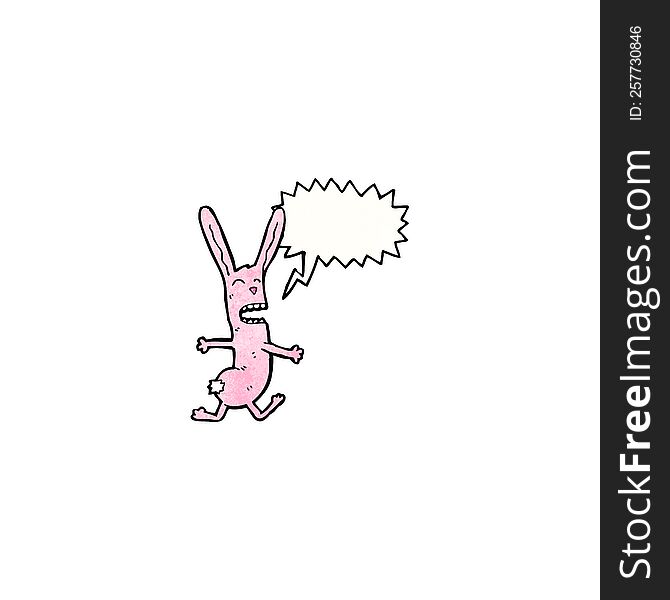 cartoon crazy pink rabbit