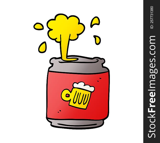 cartoon doodle of a can of beer