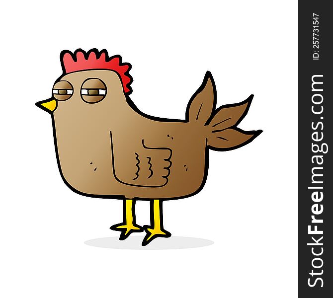 Cartoon Sly Hen