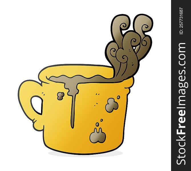 Cartoon Old Coffee Cup