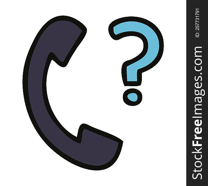 cute cartoon of a telephone handset