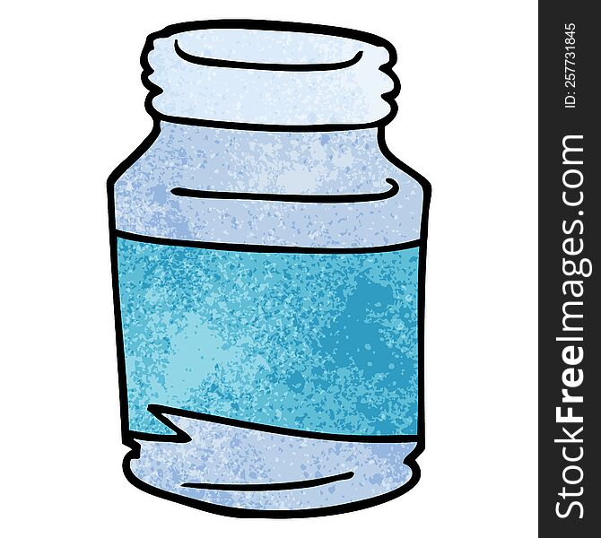 Cartoon Doodle Glass Jar