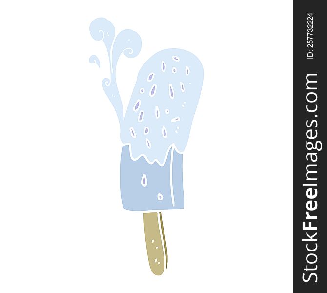 flat color illustration of ice lolly. flat color illustration of ice lolly