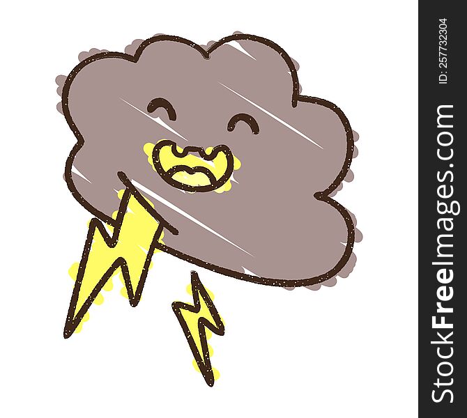 Lightning Storm Chalk Drawing