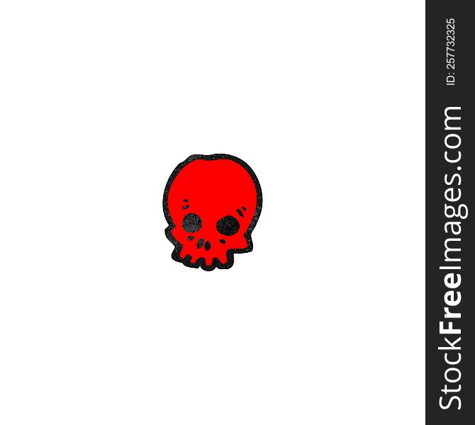 Red Skull Cartoon Symbol