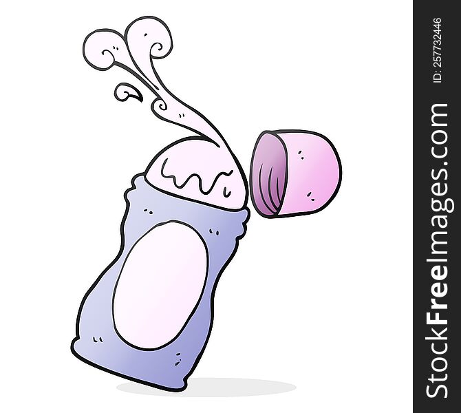 freehand drawn cartoon roll on deodorant