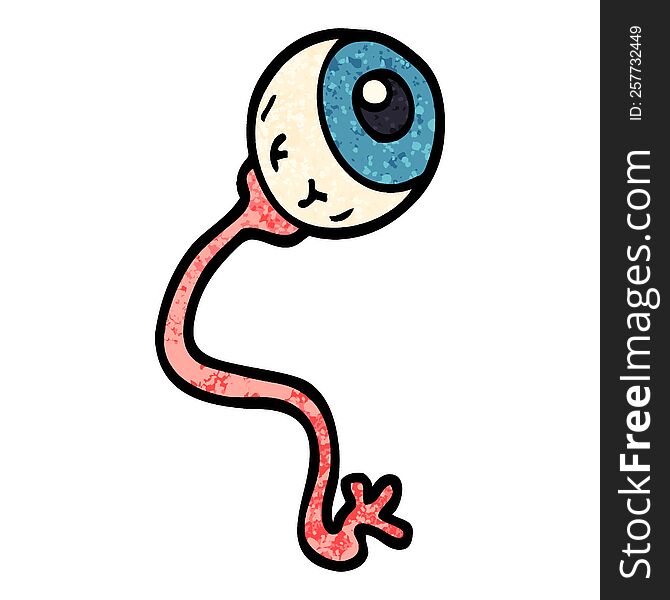 Gross Grunge Textured Illustration Cartoon Eyeball
