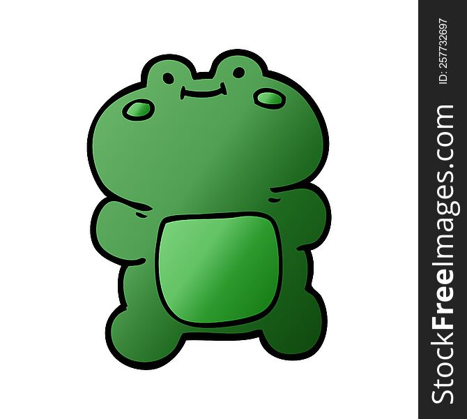 funny cartoon doodle frog