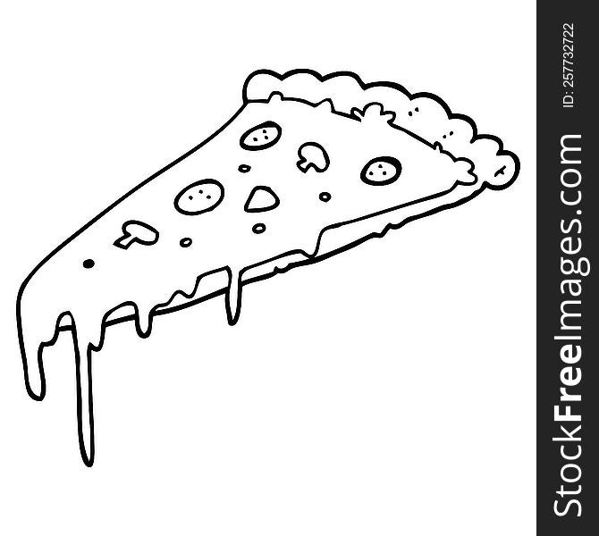 Cartoon Pizza Slice