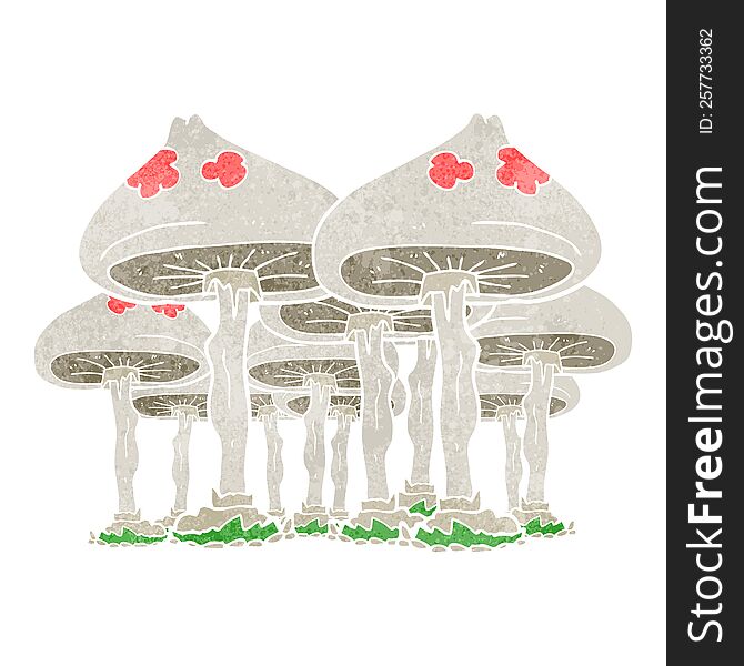 Retro Cartoon Mushrooms