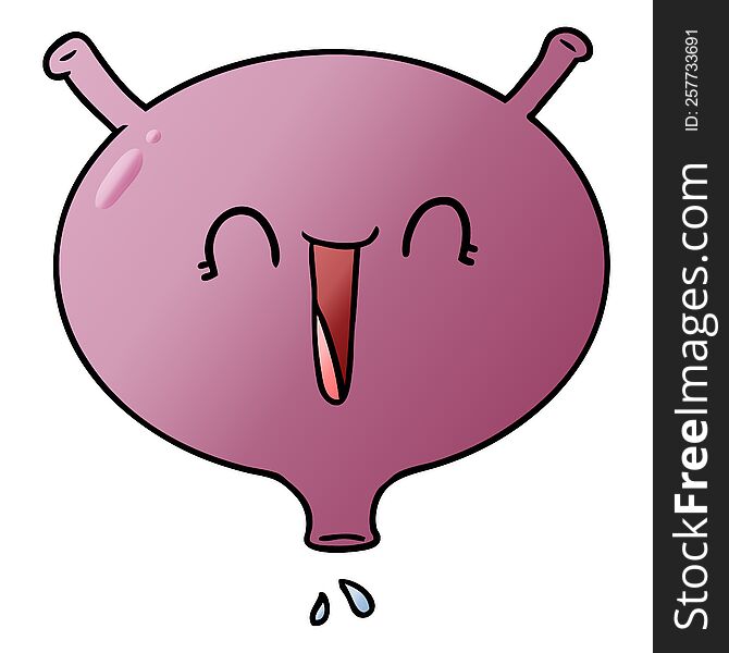 cartoon laughing bladder. cartoon laughing bladder