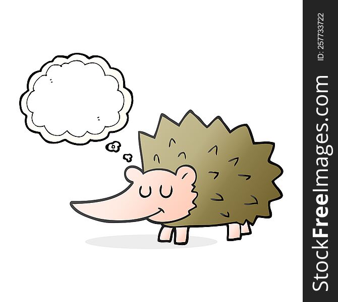 Thought Bubble Cartoon Hedgehog