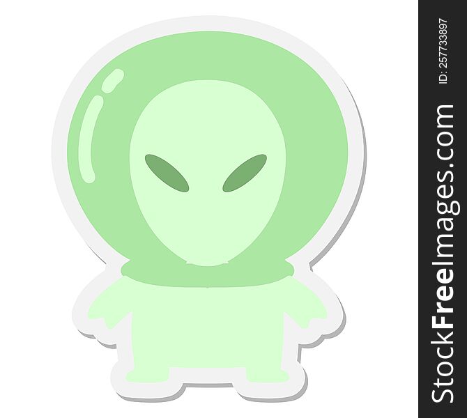 small alien sticker