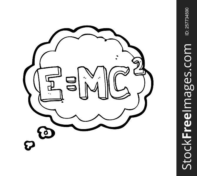 freehand drawn thought bubble cartoon science formula