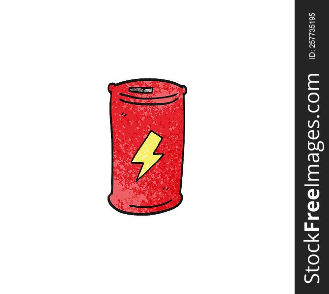 cartoon doodle energy drink