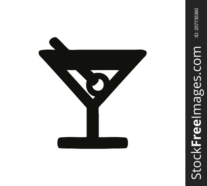 Cocktail With Olive Icon
