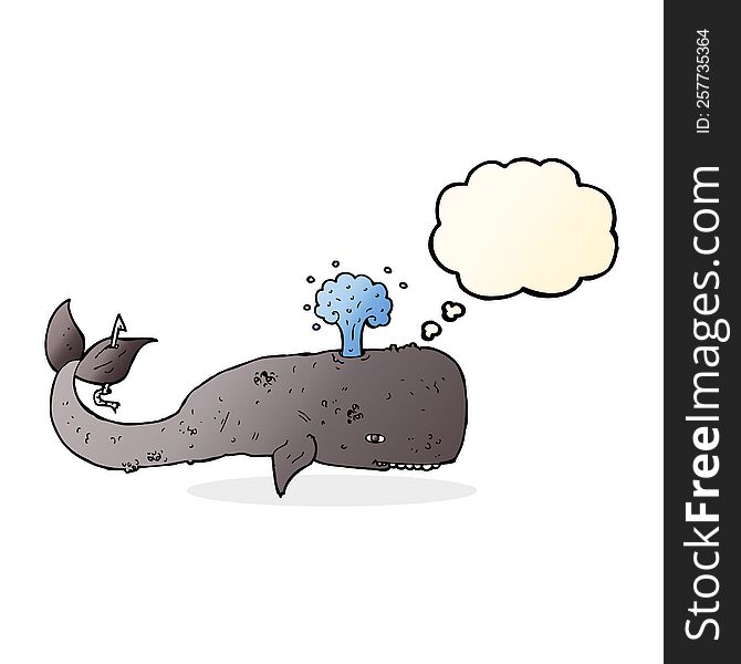 Cartoon Whale With Thought Bubble