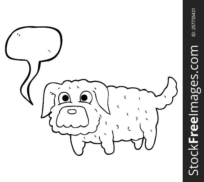 speech bubble cartoon small dog
