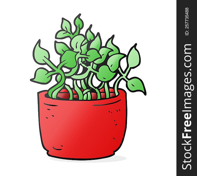 Cartoon House Plant