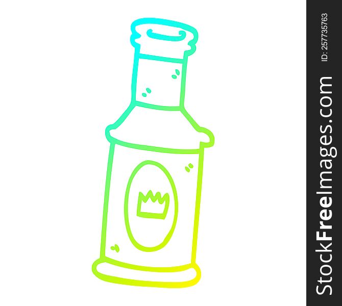 cold gradient line drawing of a cartoon alcoholic drink