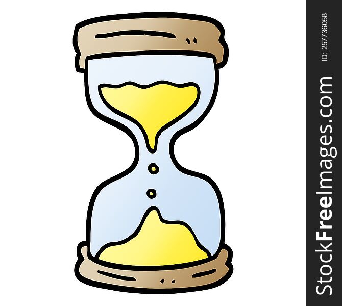 vector gradient illustration cartoon hourglass